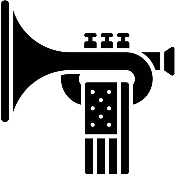 Trumpet Icon Fourth July Related Vector Illustration — Stock Vector