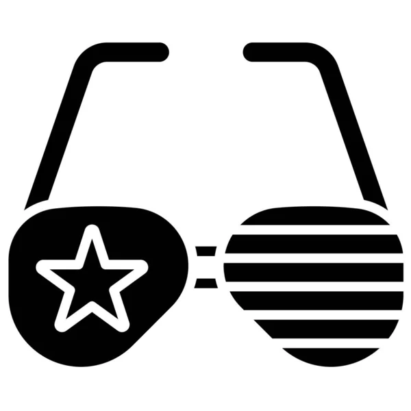 Icono Gafas Ilustración Vectorial Relacionada Con Julio — Archivo Imágenes Vectoriales