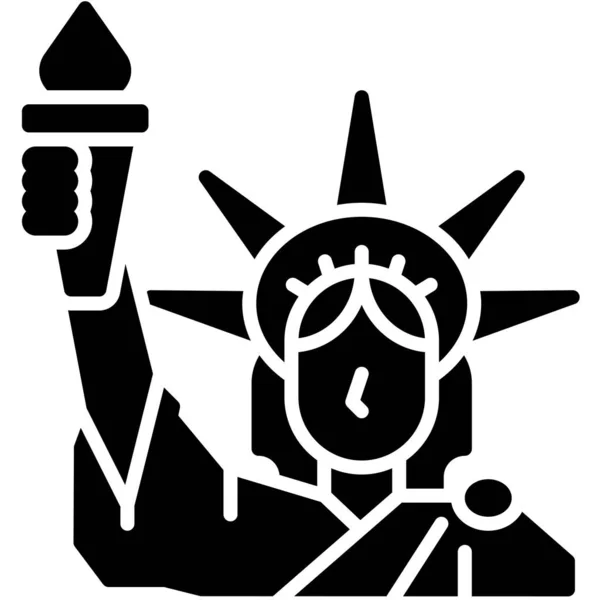 Statue Liberty Icon Fourth July Related Vector Illustration — Stock Vector