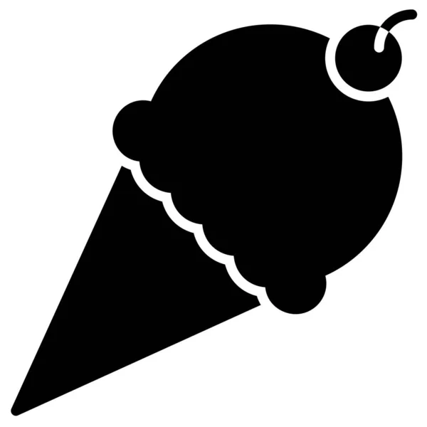 Ice Cream Cone Icon Fourth July Related Vector Illustration — Stock Vector