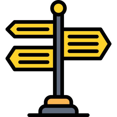 Signboard icon, location map and navigation vector illustration