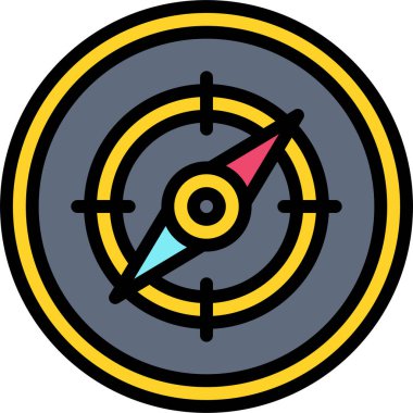 Compass icon, location map and navigation vector illustration