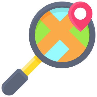 Find place icon, location map and navigation vector illustration