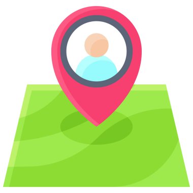 Location icon, location map and navigation vector illustration