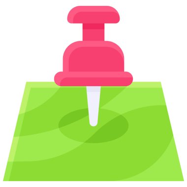 Pushpin on map icon, location map and navigation vector illustration