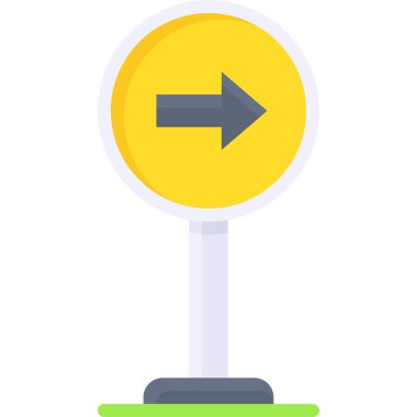 Right arrow sign icon, location map and navigation vector illustration