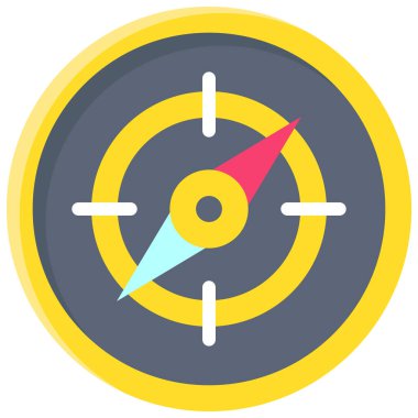 Compass icon, location map and navigation vector illustration