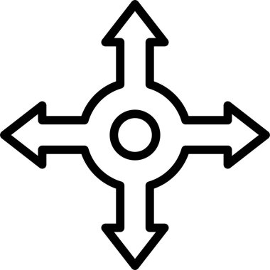Intersection arrows icon, location map and navigation vector illustration