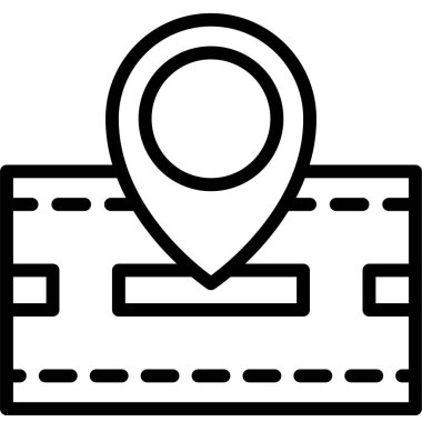 Road pin icon, location map and navigation vector illustration