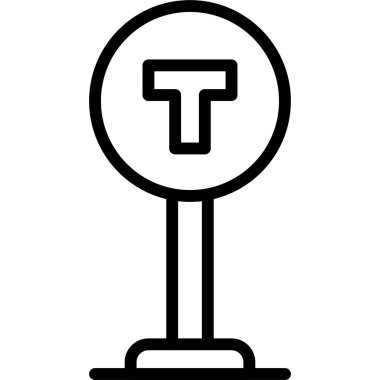 T Intersection sign icon, location map and navigation vector illustration