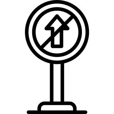 No straight icon, location map and navigation vector illustration