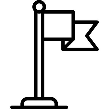 Red flag icon, location map and navigation vector illustration