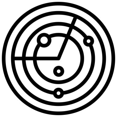 Radar icon, location map and navigation vector illustration