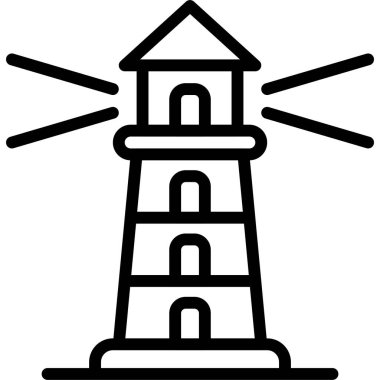 Lighthouse icon, location map and navigation vector illustration