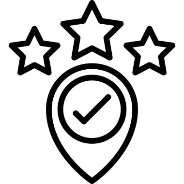 Rating icon, location map and navigation vector illustration