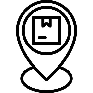 Pickup point icon, location map and navigation vector illustration