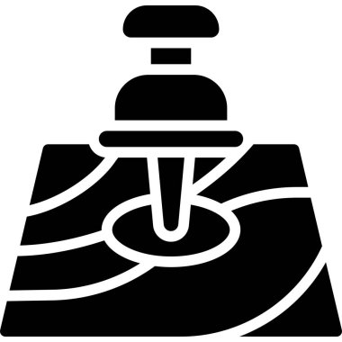 Pushpin on map icon, location map and navigation vector illustration