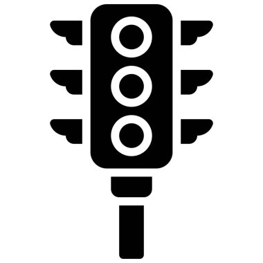 Traffic light icon, location map and navigation vector illustration