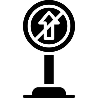 No straight icon, location map and navigation vector illustration