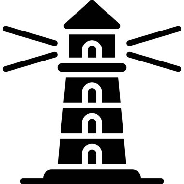 Lighthouse icon, location map and navigation vector illustration