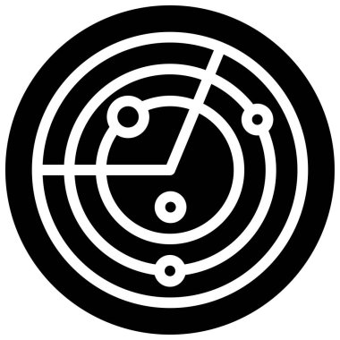 Radar icon, location map and navigation vector illustration