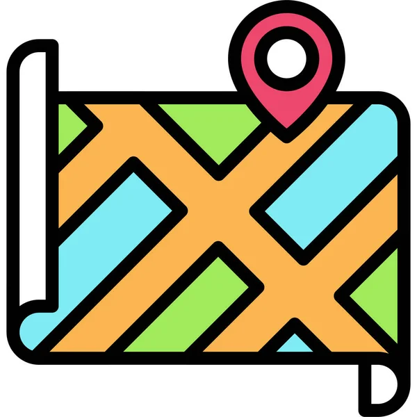 Pin Map Icon Location Map Navigation Vector Illustration —  Vetores de Stock
