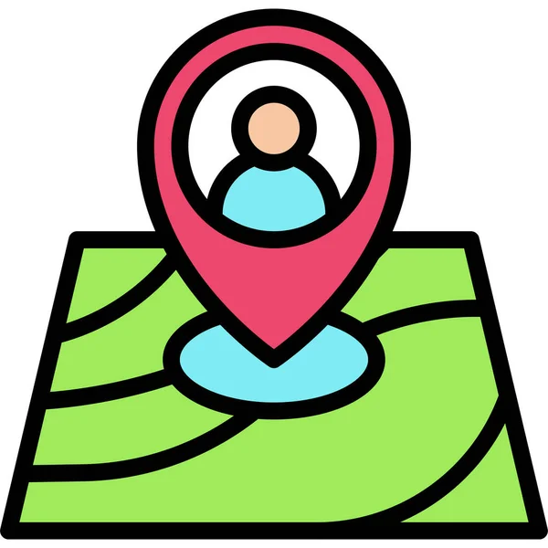 Location Icon Location Map Navigation Vector Illustration — Vector de stock
