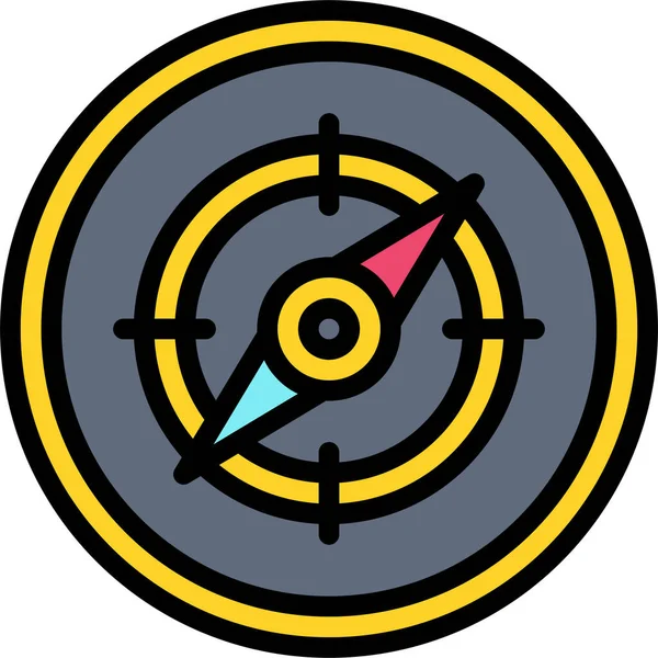 Compass Icon Location Map Navigation Vector Illustration — Stok Vektör