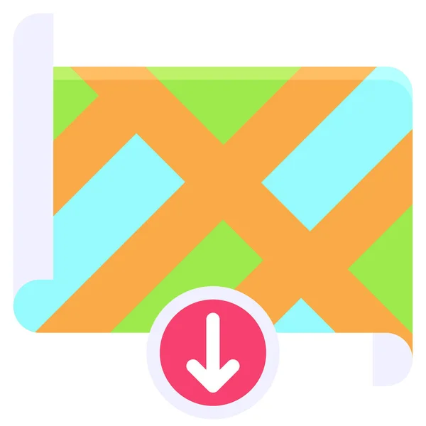 Map Download Icon Location Map Navigation Vector Illustration — 스톡 벡터