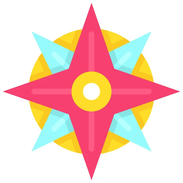 Compass Icon Location Map Navigation Vector Illustration — Image vectorielle