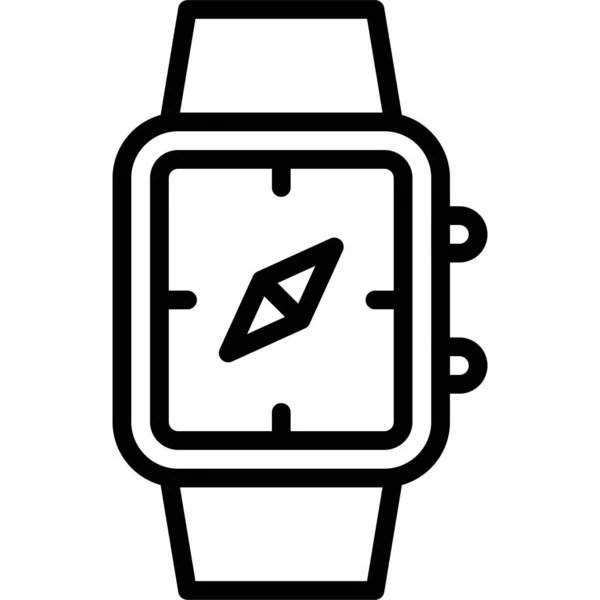 Smartwatch Icon Location Map Navigation Vector Illustration —  Vetores de Stock
