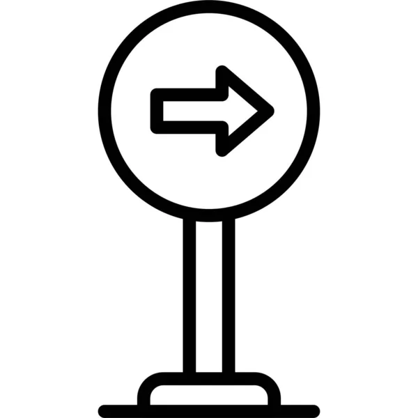 Right Arrow Sign Icon Location Map Navigation Vector Illustration — 스톡 벡터