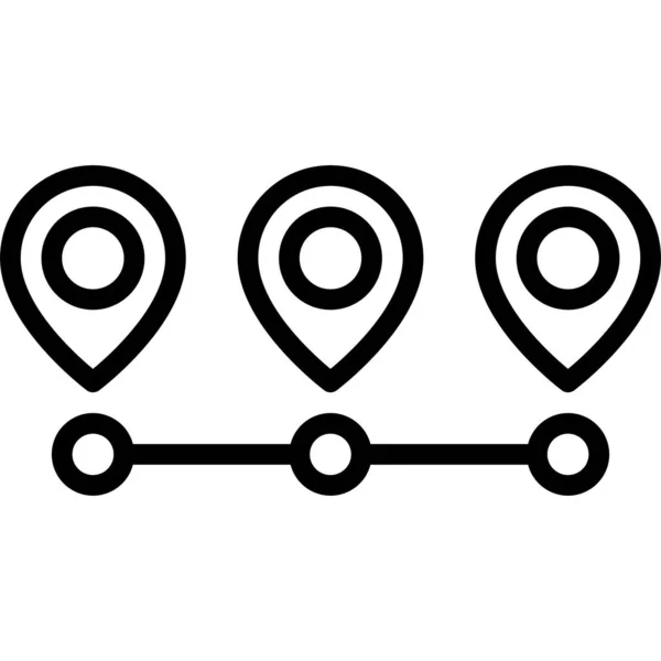 Route Icon Location Map Navigation Vector Illustration — Stok Vektör