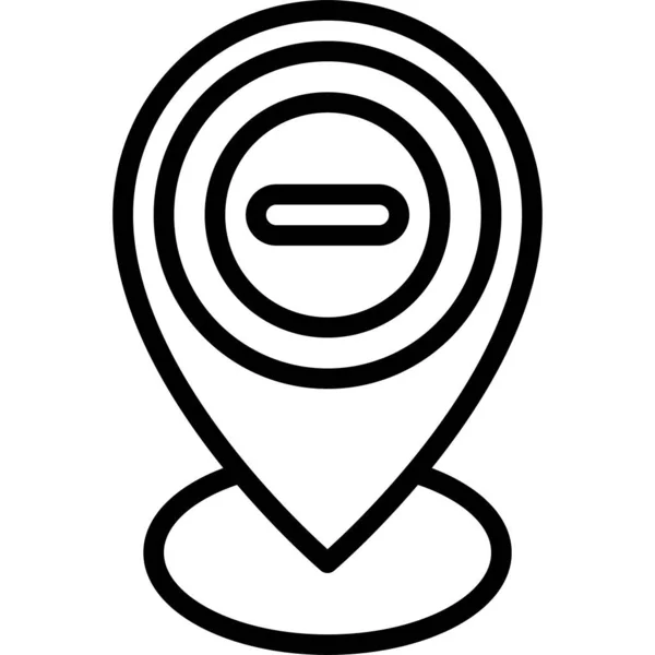 Entry Pin Icon Location Map Navigation Vector Illustration — Stok Vektör