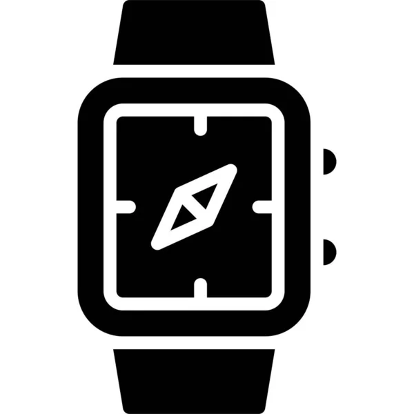 Smartwatch Icon Location Map Navigation Vector Illustration —  Vetores de Stock