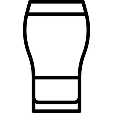 Siyah ve Tan Kokteyl ikonu, Alkolik karışık içecek vektör illüstrasyonu