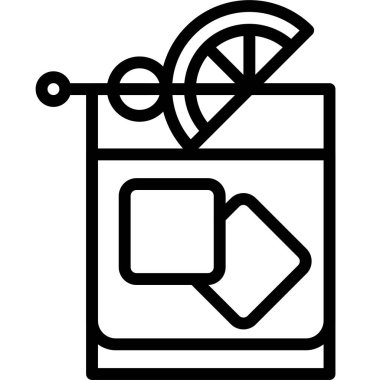 Eski moda Kokteyl ikonu, Alkolik karışık içecek temsili