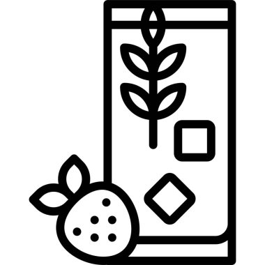 Zombi Kokteyl ikonu, Alkolik karışık içecek vektör illüstrasyonu