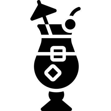 Sex on the Beach Kokteyl ikonu, Alkolik karışık içecek illüstrasyonu