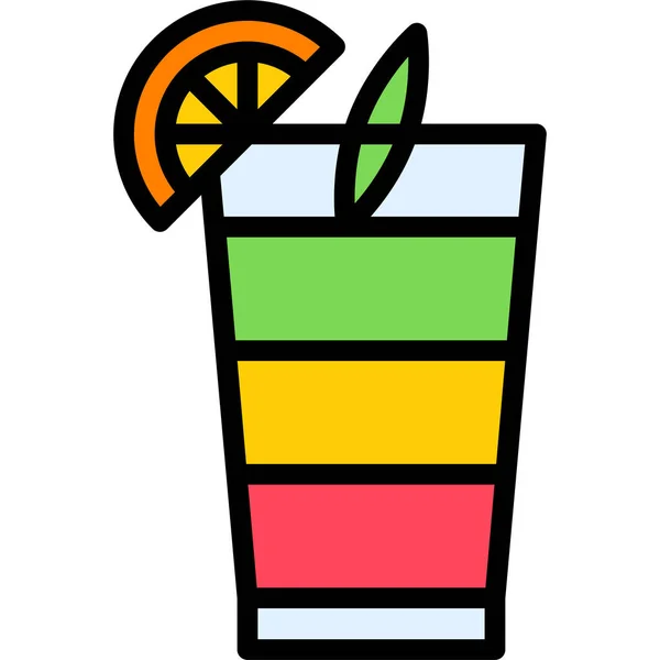 Icono Cóctel Bob Marley Ilustración Vectores Bebidas Alcohólicas Mixtas — Archivo Imágenes Vectoriales