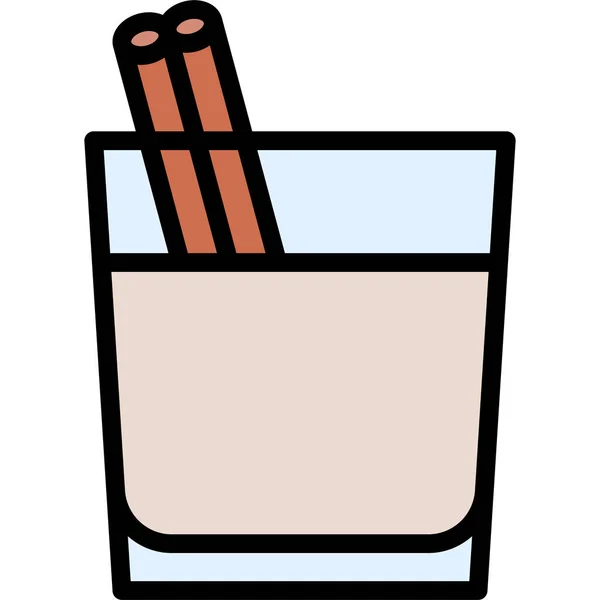 Icona Del Coquito Cocktail Illustrazione Vettoriale Alcolica Mista — Vettoriale Stock