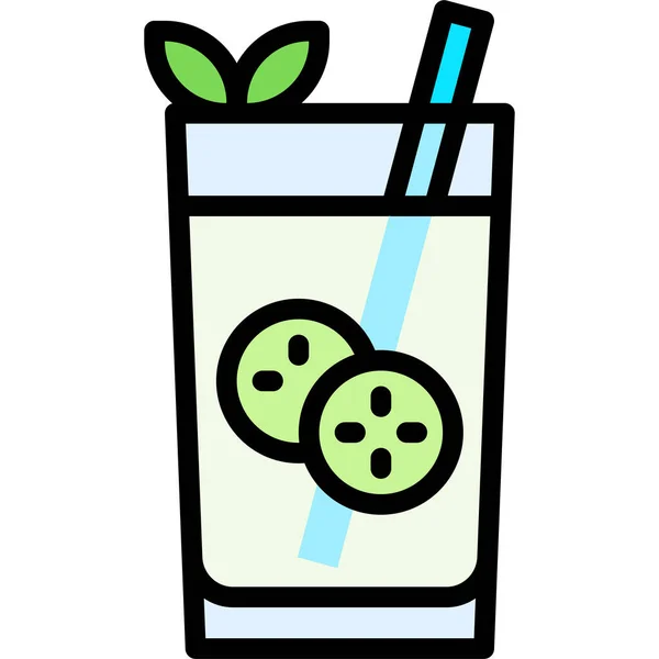 Cocktail Icon Alcoholic Mixed Drink Vector Illustration — Stock Vector