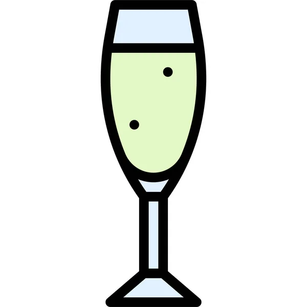 Death Afternoon Cocktail Icon Ilustração Vetor Bebida Mista Alcoólica — Vetor de Stock