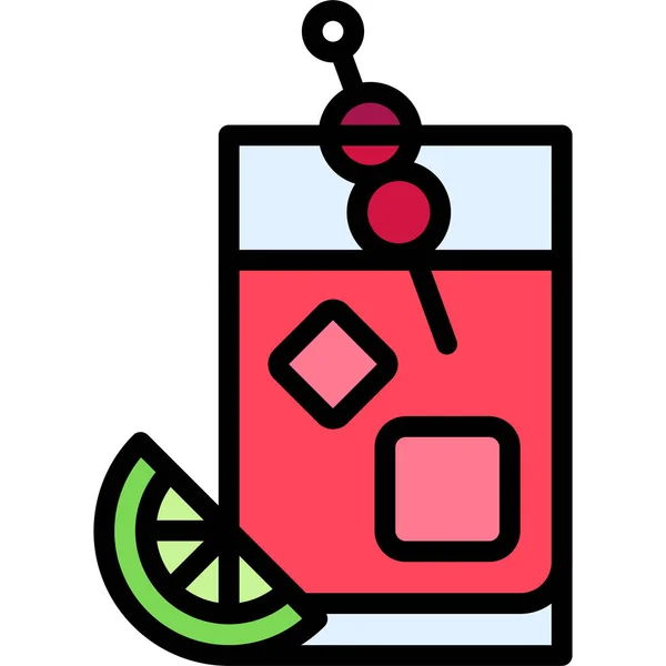Icône Cocktail Dirty Shirley Illustration Vectorielle Alcool Mélangé — Image vectorielle