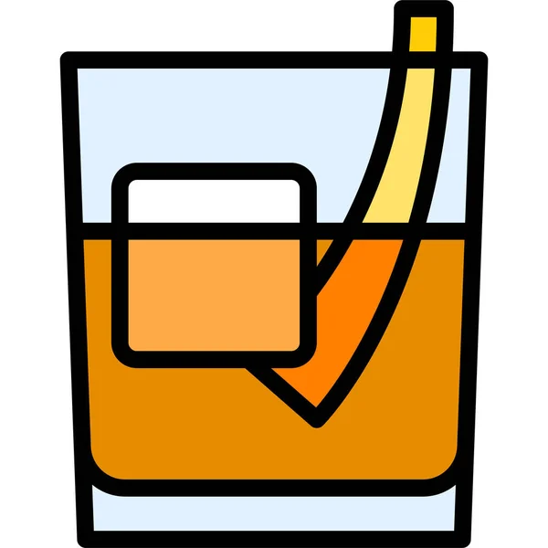Εικονίδιο Του Νονού Κοκτέιλ Αλκοολικός Φορέας Ανάμεικτων Ποτών — Διανυσματικό Αρχείο