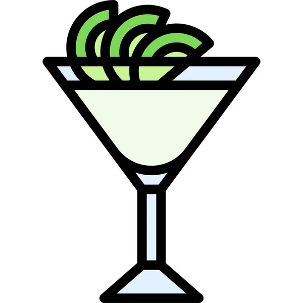 Kamikaze Cocktail Icoon Alcoholische Mixed Drink Vector Illustratie — Stockvector