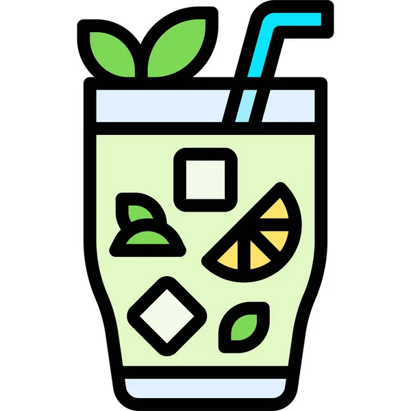 Icono Cóctel Mojito Ilustración Vectores Bebidas Alcohólicas Mixtas — Archivo Imágenes Vectoriales