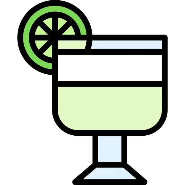 Pisco Sour Cocktail Symbol Vektor Für Alkoholische Mixgetränke — Stockvektor