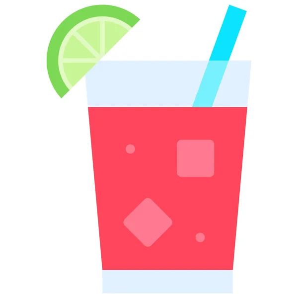 Bay Breeze Cocktail Icon Alcoholic Mixed Drink Vector Illustration — Stock Vector