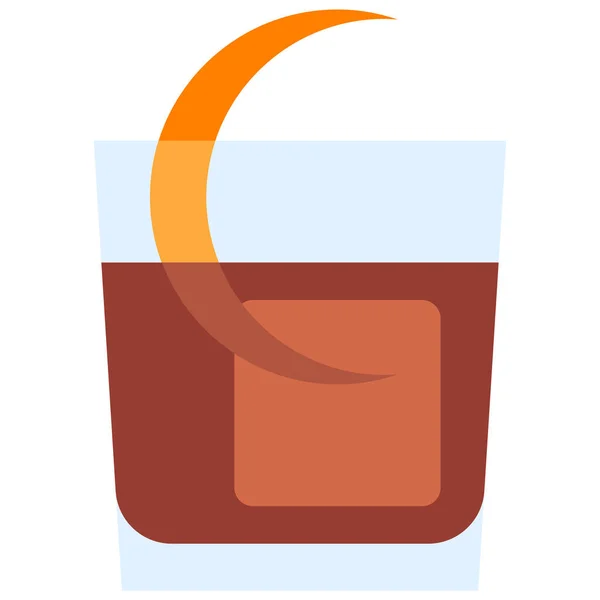 Boulevardier Cocktail Icon 일러스트 — 스톡 벡터